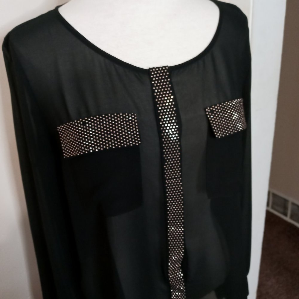 Sheer Black Blouse